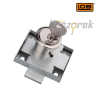 Zamek meblowy 002 - ZMB2L - wierzchni niklowany lewy